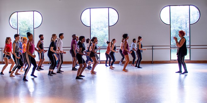 Dancers at rehearsal