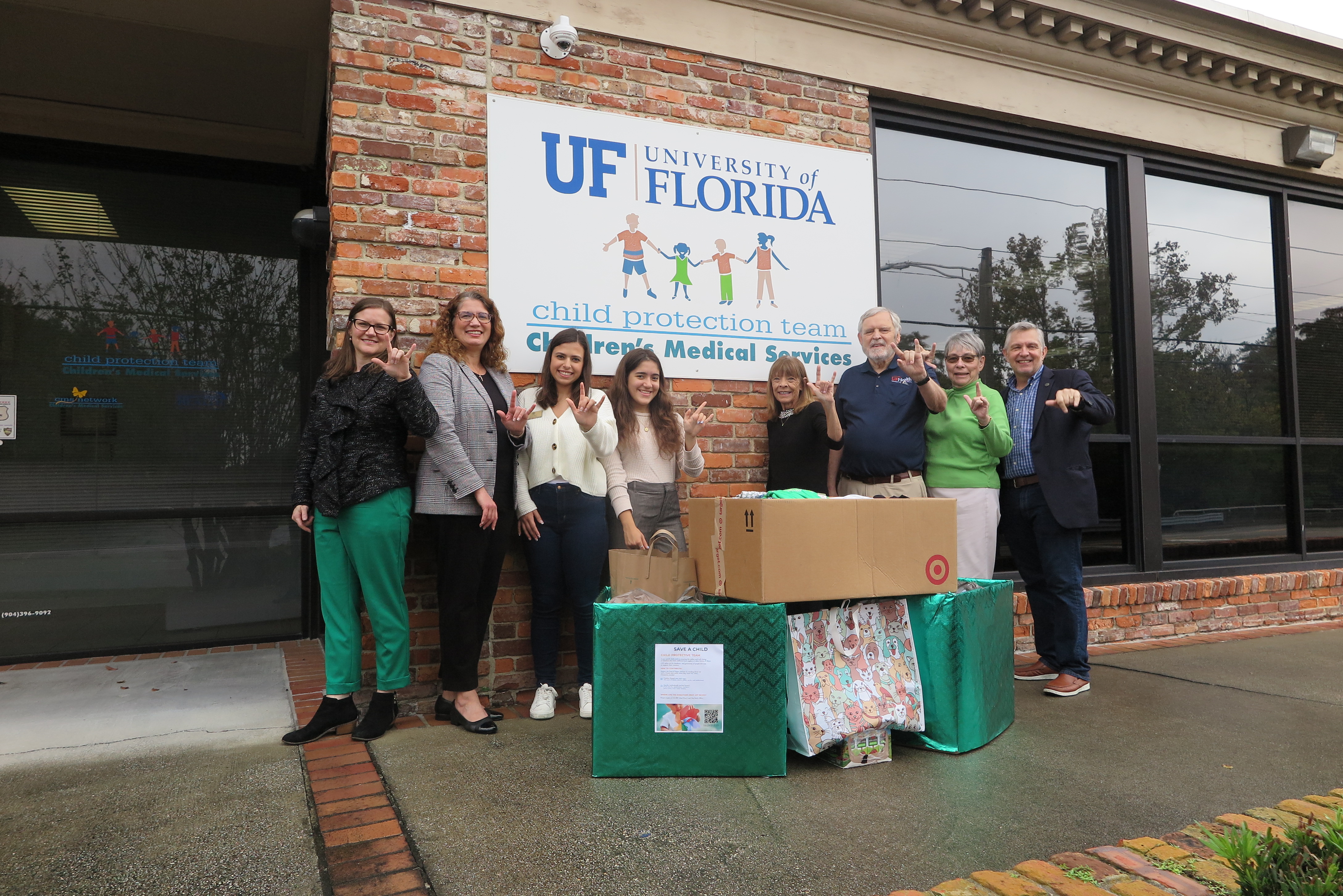 Group of people with donation