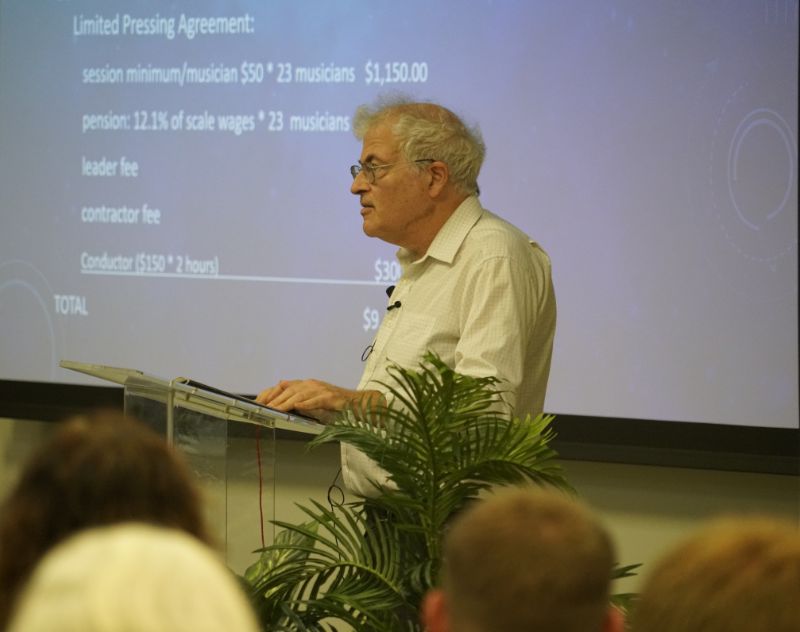 Andy Bruck, presenting his idea, Climate Crisis Poetry Contest for Duval County Public Schools High School Students.