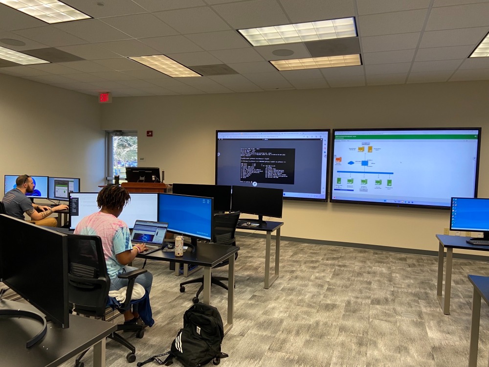 Computing Science students working in a classroom.