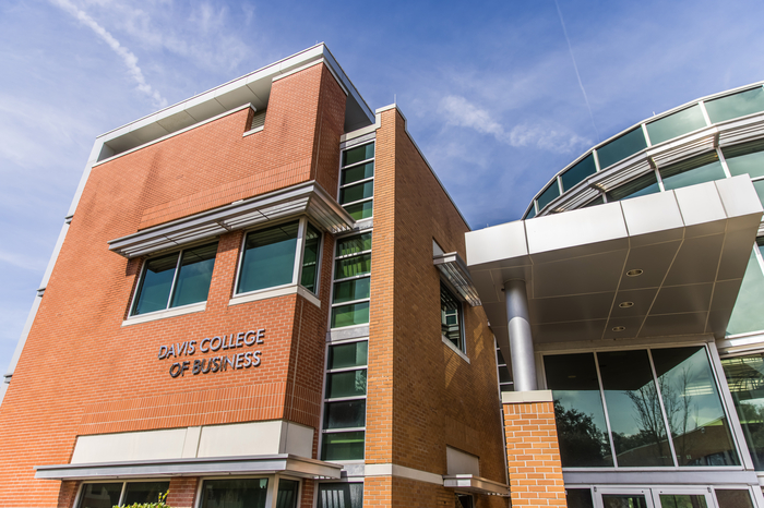 Front view of the Davis College of Business & Technology building.