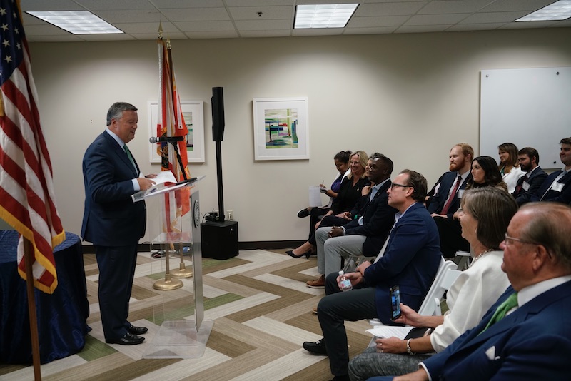 Tim Cost speaks at College of Law ribbon cutting