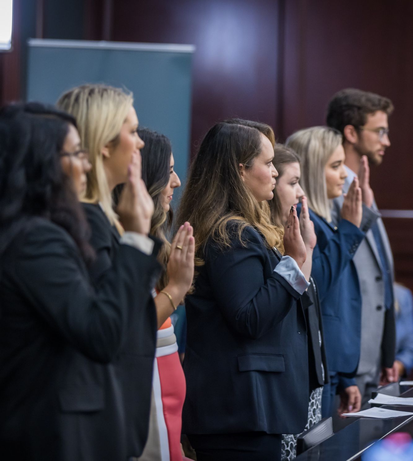 The Class of 2025 taking the Oath of Professionalism