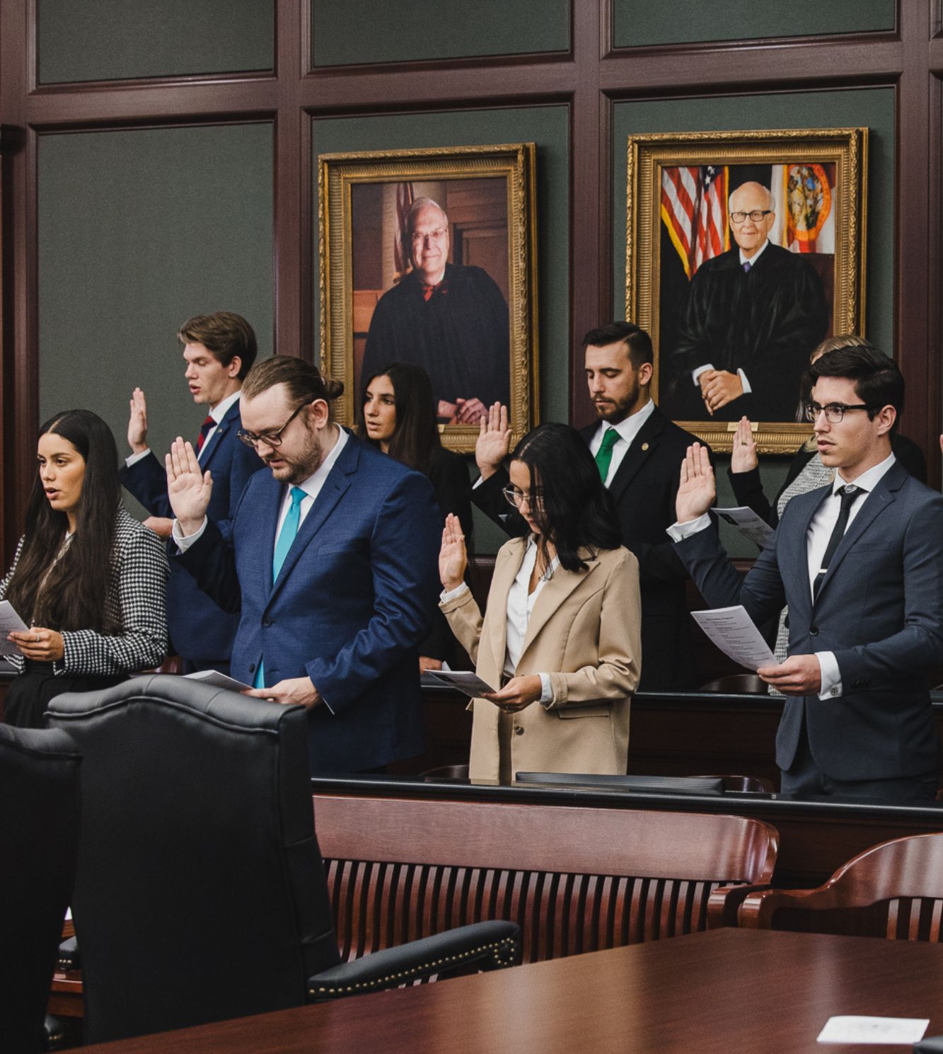 The Class of 2026 taking the Oath of Professionalism