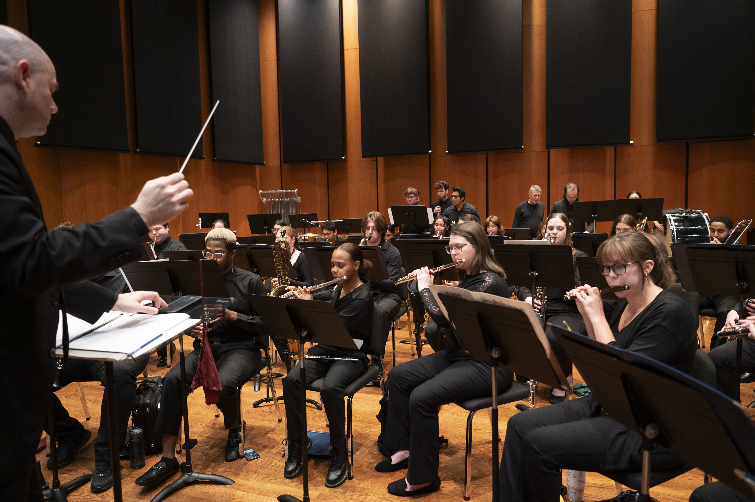 wind ensemble with students