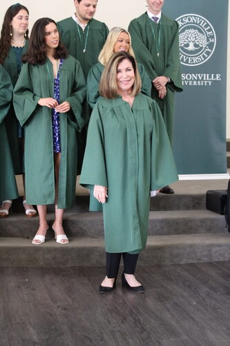 Linda Berry Stein being inducted into the Green Key Society.