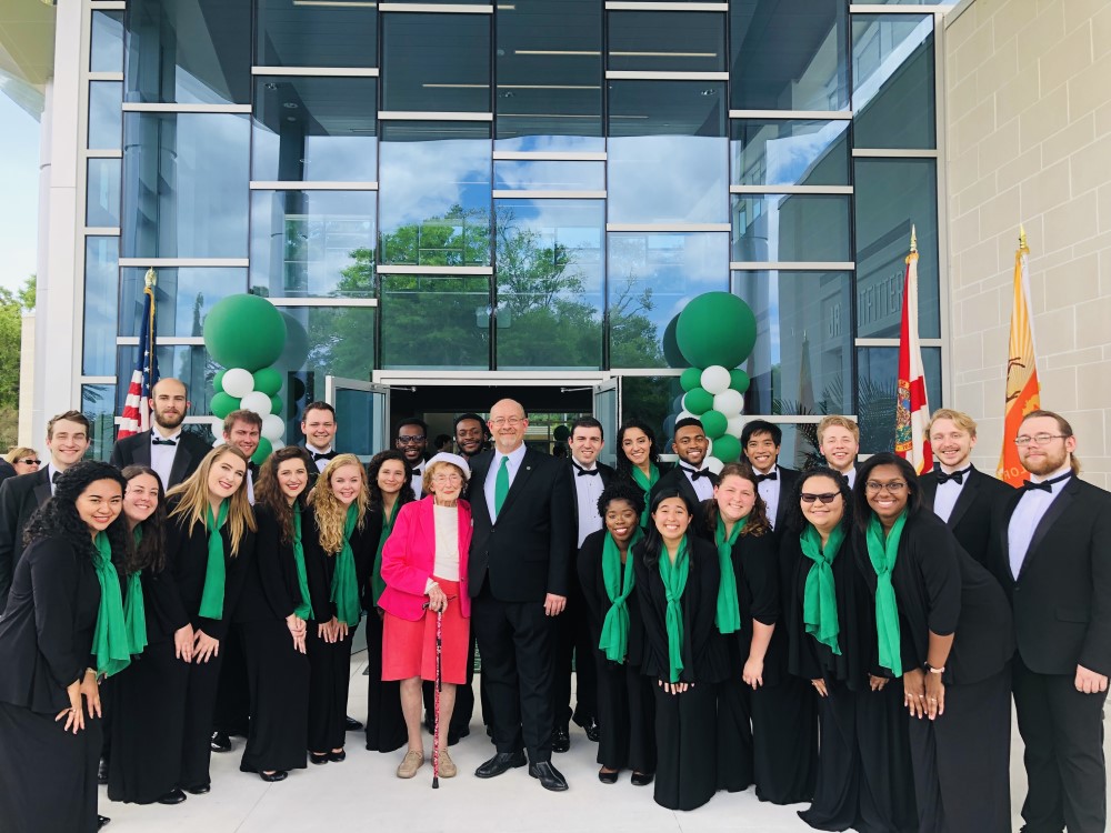 The choir singing at the opening event.