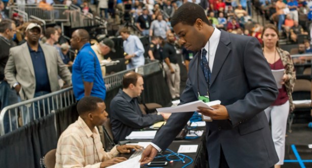 Student at a Sport Management tabling event. 