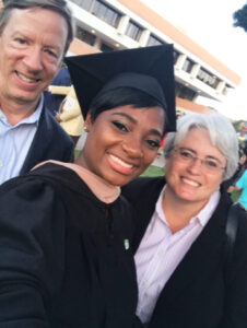 Tianna Brannon pictured with former and current Florida Blue human resources leaders Bob Wall and Amy Ruth