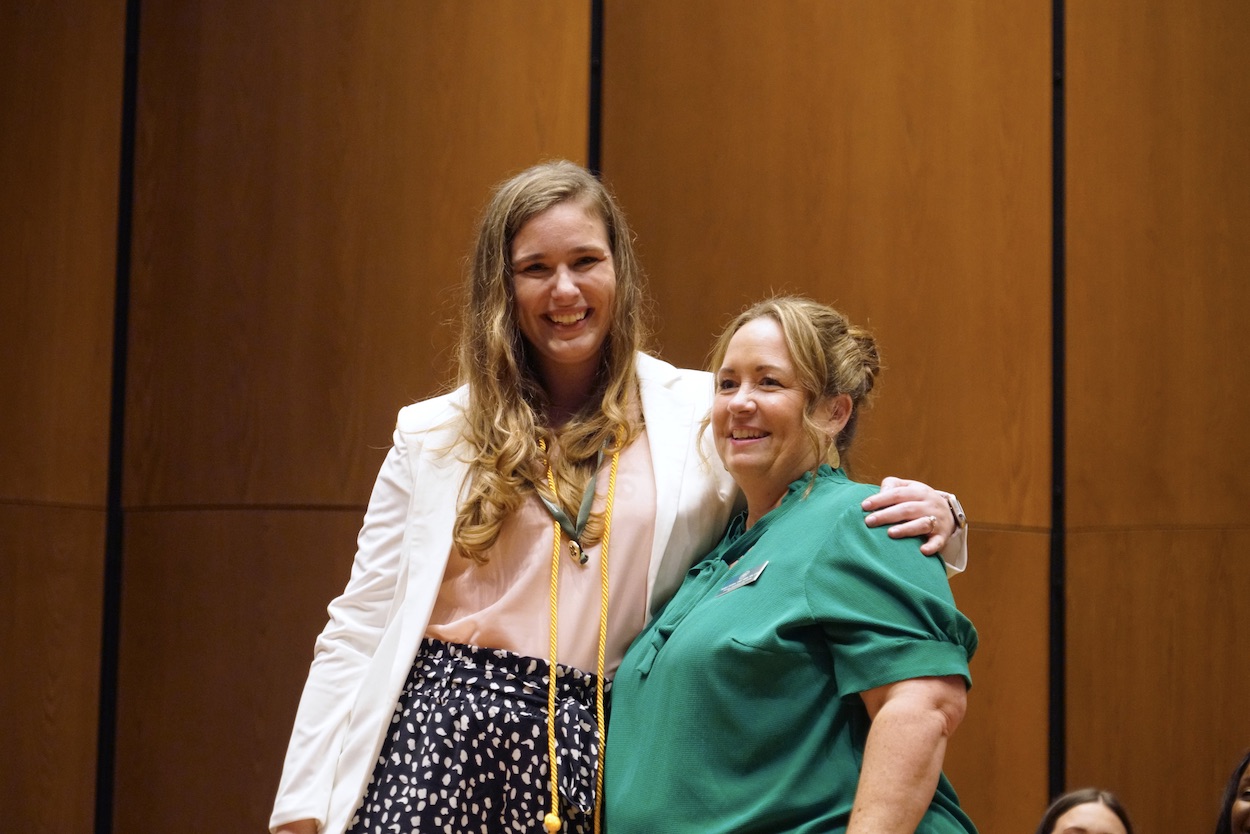 kathryn kane recieves nurse pin at pinning