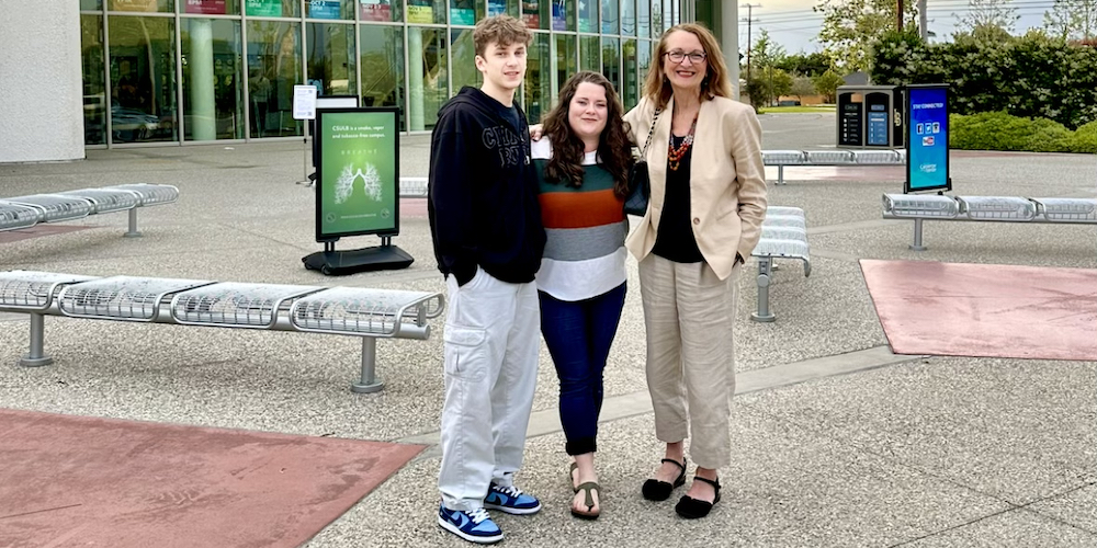 students and professor at acda festival