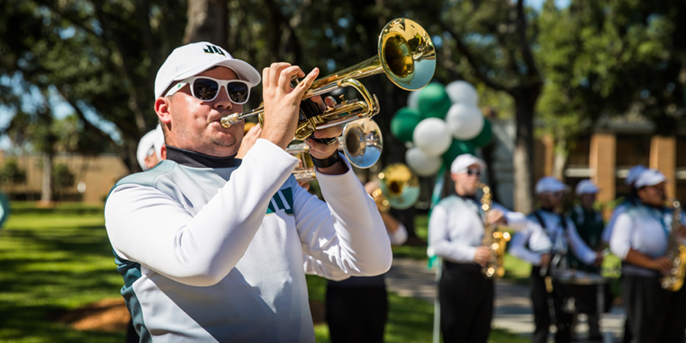 ju homecoming marching band performance