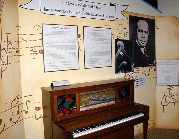 Interior view of the Ritz Theatre and Museum James Weldon Johnson exhibit.