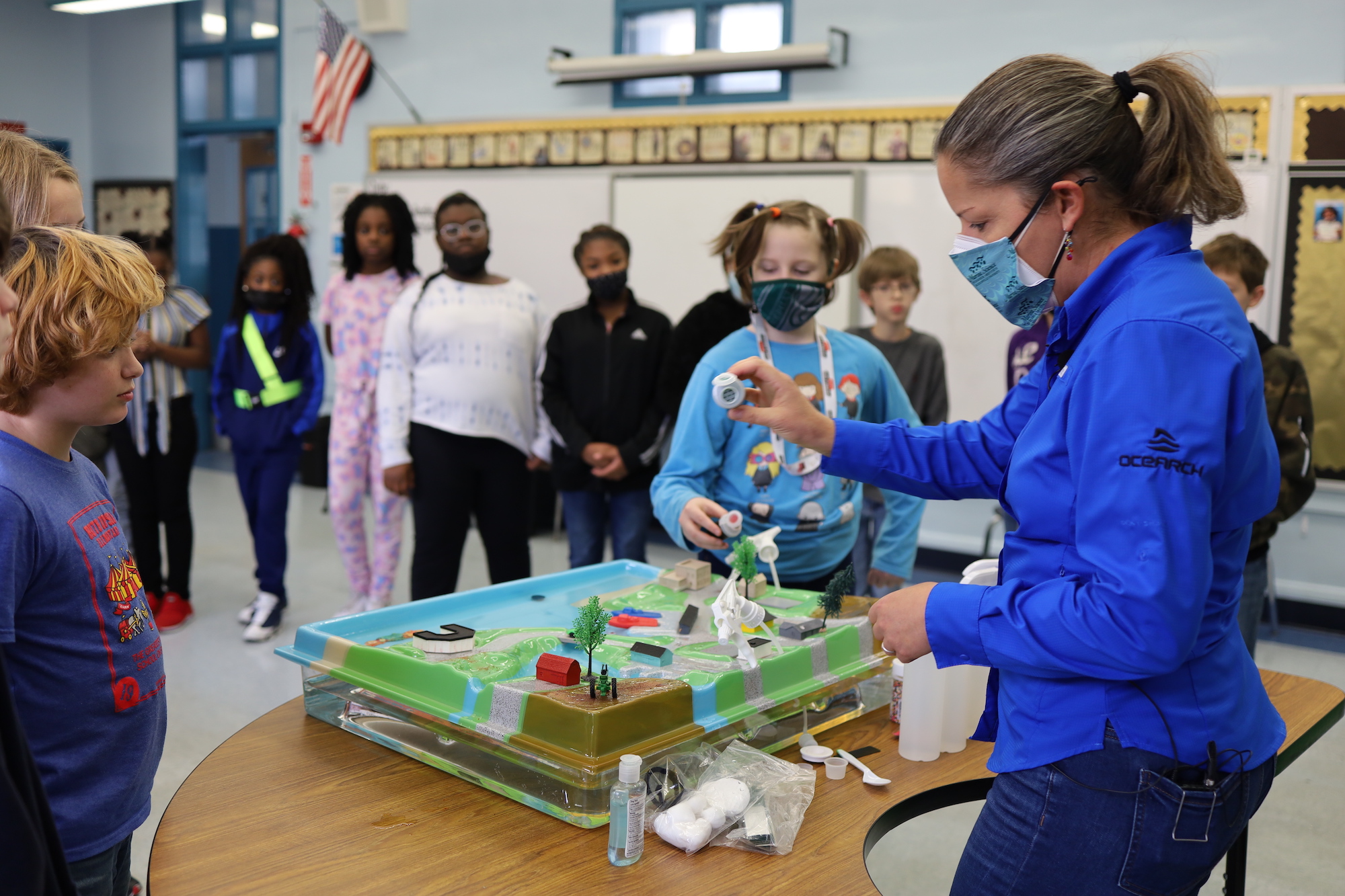 enviroscape study with children in class 