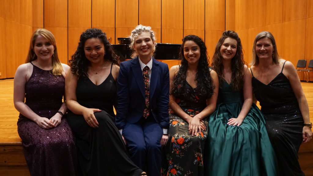 From left to right: Erin Seaton, Angie Acedera, Melissa Allen, Esther Olivo, Emily Pate, Dr. Kim Beasley